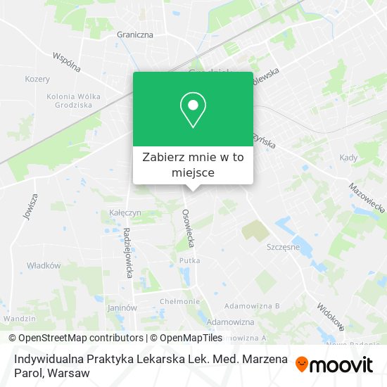 Mapa Indywidualna Praktyka Lekarska Lek. Med. Marzena Parol