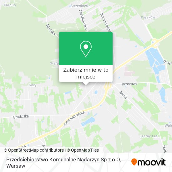 Mapa Przedsiebiorstwo Komunalne Nadarzyn Sp z o O