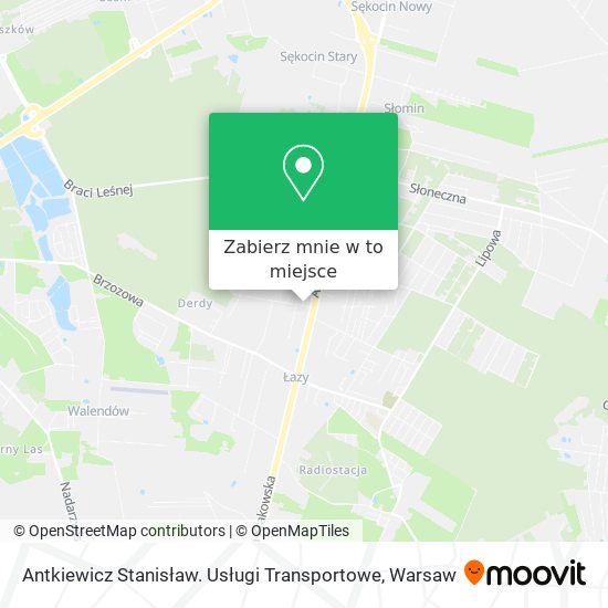 Mapa Antkiewicz Stanisław. Usługi Transportowe