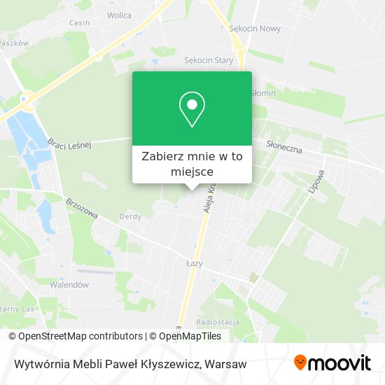 Mapa Wytwórnia Mebli Paweł Kłyszewicz