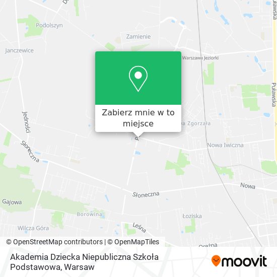 Mapa Akademia Dziecka Niepubliczna Szkoła Podstawowa