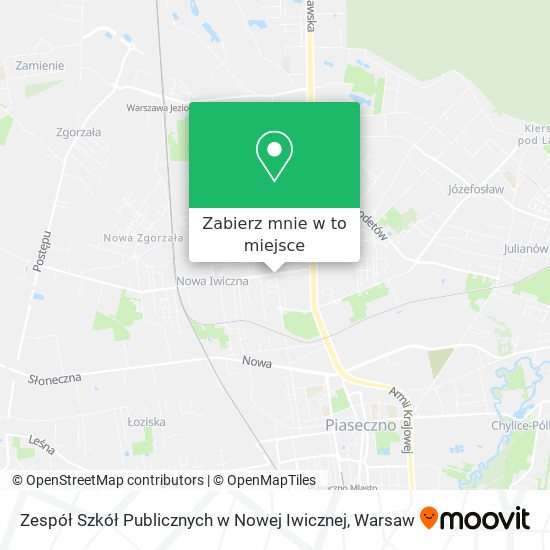 Mapa Zespół Szkół Publicznych w Nowej Iwicznej