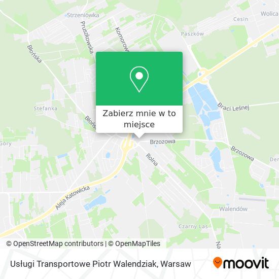 Mapa Usługi Transportowe Piotr Walendziak