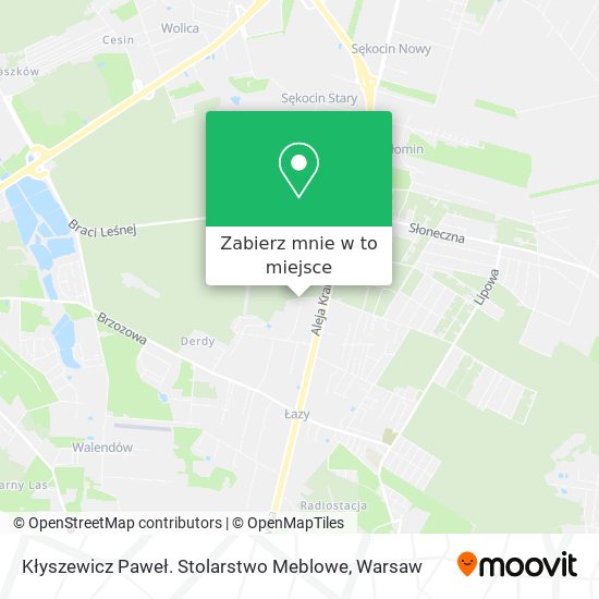 Mapa Kłyszewicz Paweł. Stolarstwo Meblowe