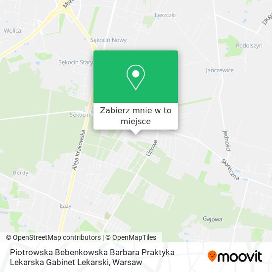 Mapa Piotrowska Bebenkowska Barbara Praktyka Lekarska Gabinet Lekarski