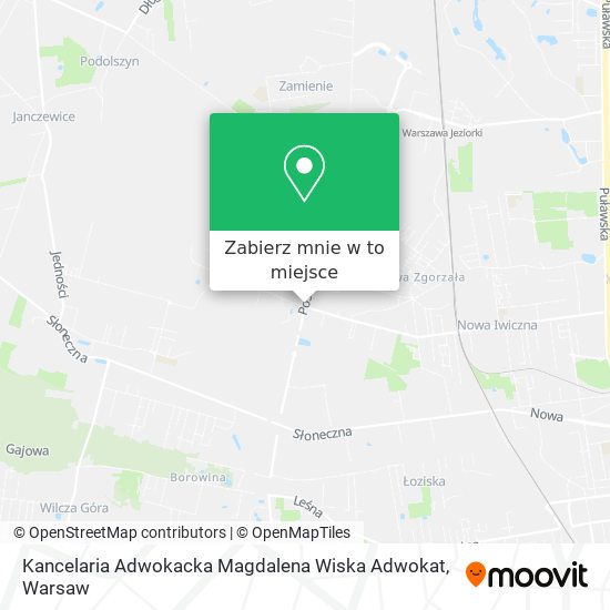 Mapa Kancelaria Adwokacka Magdalena Wiska Adwokat