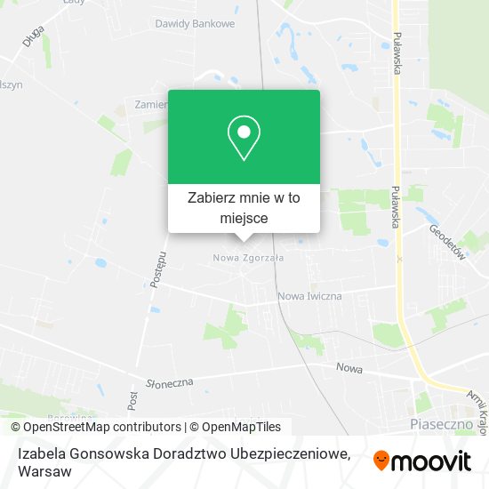 Mapa Izabela Gonsowska Doradztwo Ubezpieczeniowe