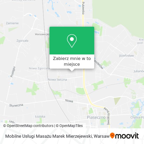 Mapa Mobilne Usługi Masażu Marek Mierzejewski