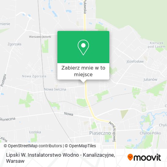 Mapa Lipski W. Instalatorstwo Wodno - Kanalizacyjne