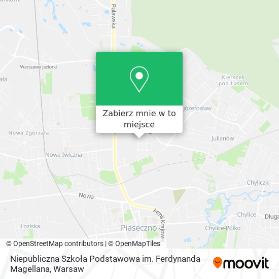 Mapa Niepubliczna Szkoła Podstawowa im. Ferdynanda Magellana