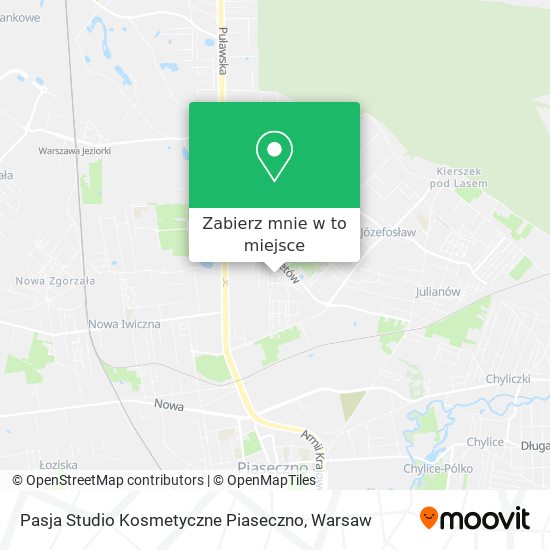 Mapa Pasja Studio Kosmetyczne Piaseczno