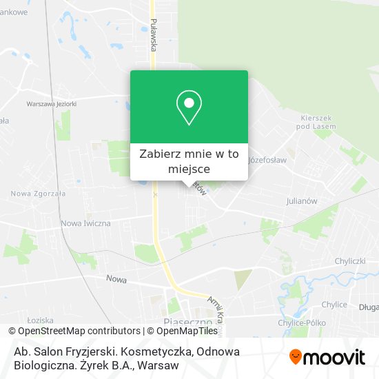 Mapa Ab. Salon Fryzjerski. Kosmetyczka, Odnowa Biologiczna. Żyrek B.A.