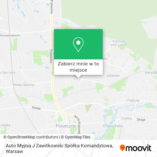 Mapa Auto Myjnia J Zawitkowski Spółka Komandytowa