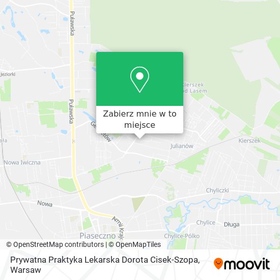 Mapa Prywatna Praktyka Lekarska Dorota Cisek-Szopa