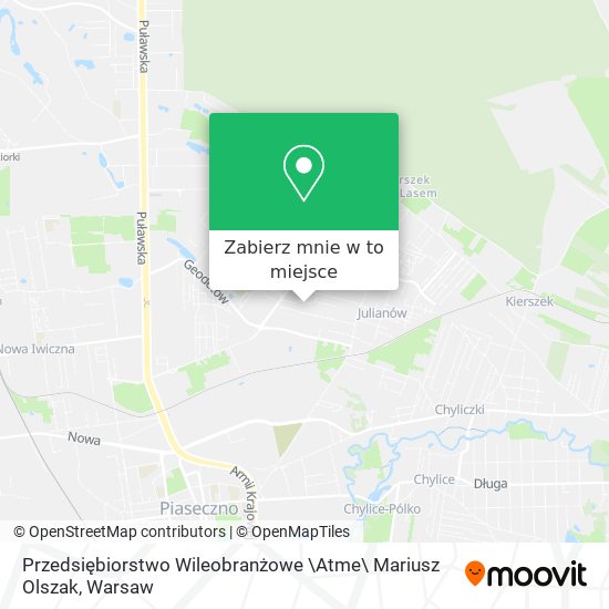 Mapa Przedsiębiorstwo Wileobranżowe \Atme\ Mariusz Olszak