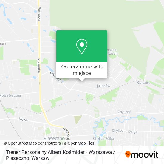 Mapa Trener Personalny Albert Kośmider - Warszawa / Piaseczno