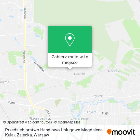 Mapa Przedsiębiorstwo Handlowo Usługowe Magdalena Kulak Zajęcka