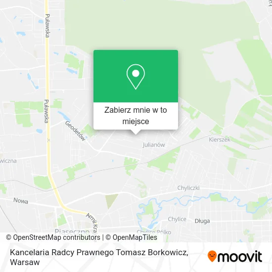 Mapa Kancelaria Radcy Prawnego Tomasz Borkowicz