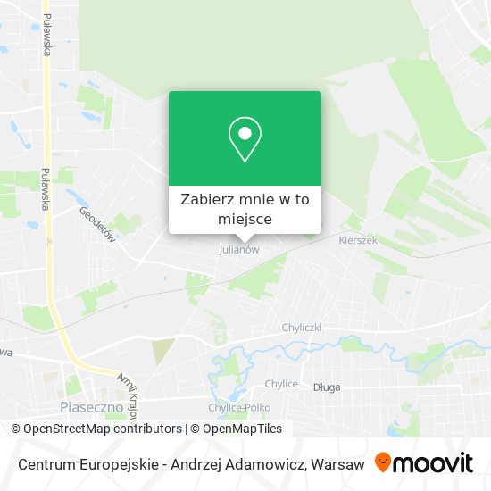 Mapa Centrum Europejskie - Andrzej Adamowicz