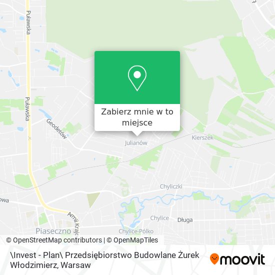 Mapa \Invest - Plan\ Przedsiębiorstwo Budowlane Żurek Włodzimierz