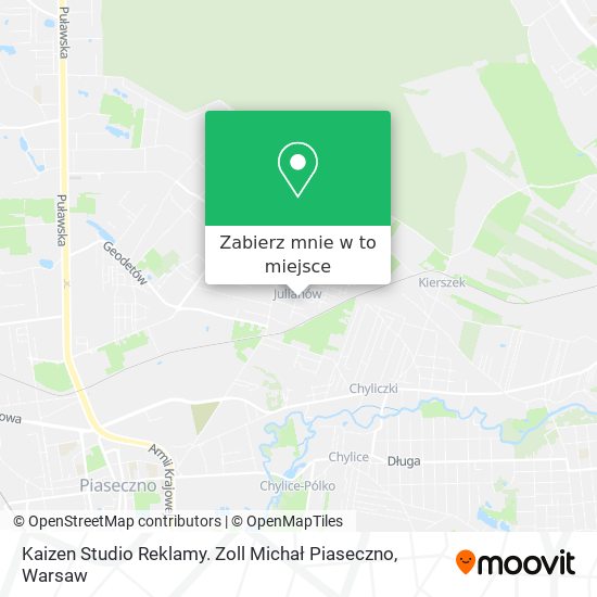 Mapa Kaizen Studio Reklamy. Zoll Michał Piaseczno