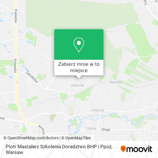 Mapa Piotr Mastalerz Szkolenia Doradztwo BHP i Ppoż