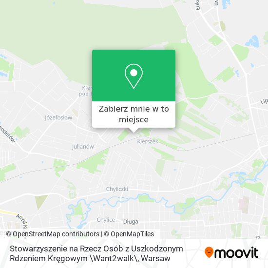 Mapa Stowarzyszenie na Rzecz Osób z Uszkodzonym Rdzeniem Kręgowym \Want2walk\