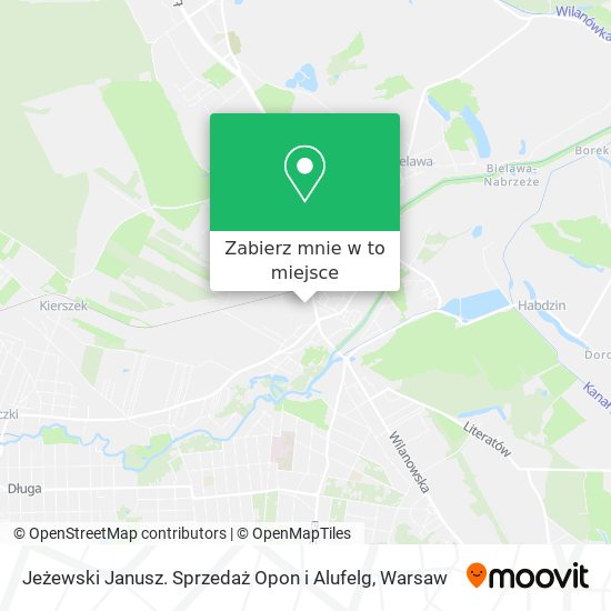 Mapa Jeżewski Janusz. Sprzedaż Opon i Alufelg