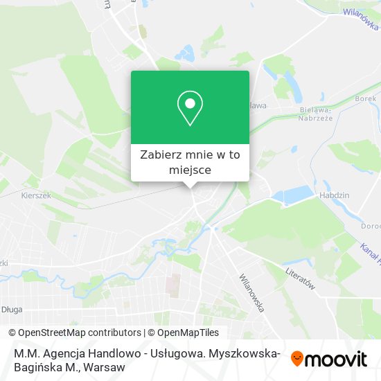 Mapa M.M. Agencja Handlowo - Usługowa. Myszkowska-Bagińska M.