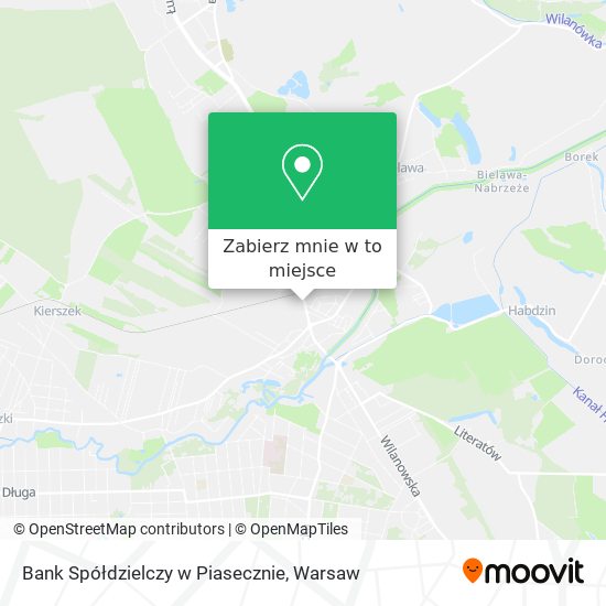 Mapa Bank Spółdzielczy w Piasecznie