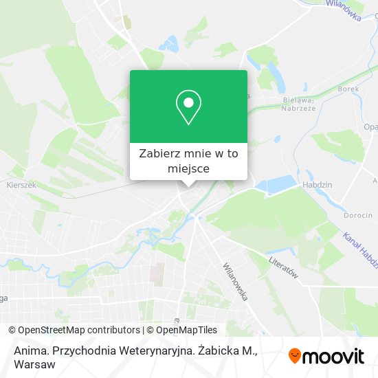 Mapa Anima. Przychodnia Weterynaryjna. Żabicka M.