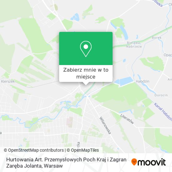 Mapa Hurtowania Art. Przemysłowych Poch Kraj i Zagran Zaręba Jolanta