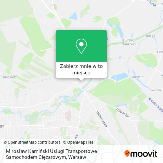 Mapa Mirosław Kamiński Usługi Transportowe Samochodem Ciężarowym