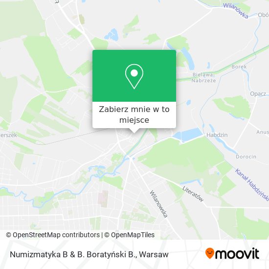 Mapa Numizmatyka B & B. Boratyński B.