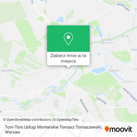 Mapa Tom-Tom Usługi Monterskie Tomasz Tomaszewski