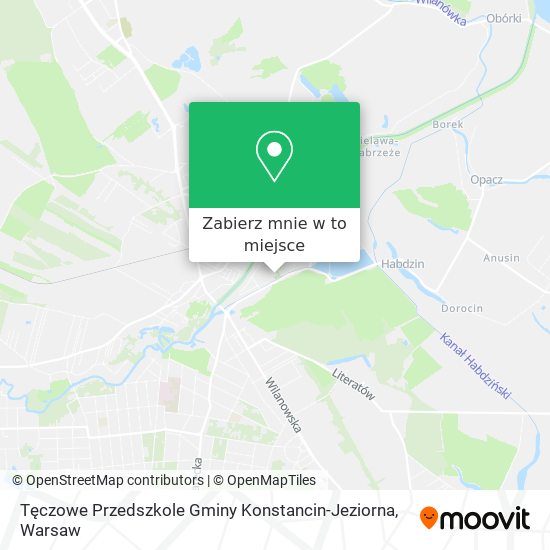 Mapa Tęczowe Przedszkole Gminy Konstancin-Jeziorna