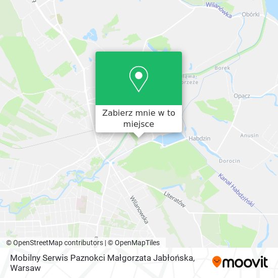 Mapa Mobilny Serwis Paznokci Małgorzata Jabłońska