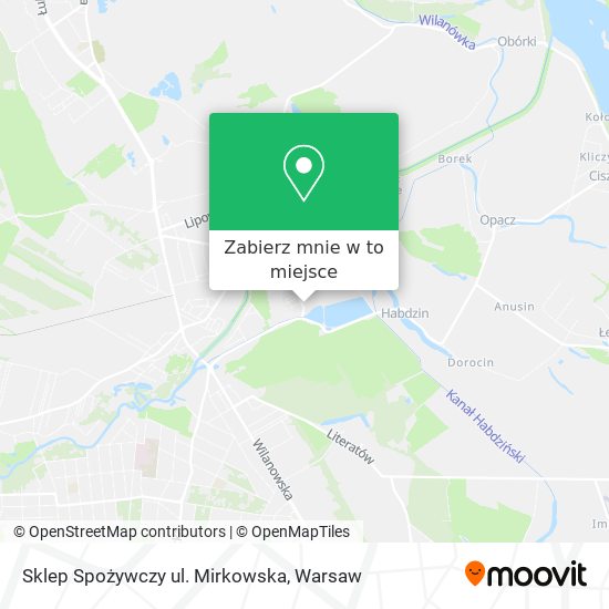 Mapa Sklep Spożywczy ul. Mirkowska