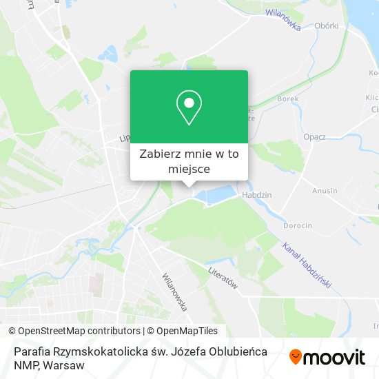 Mapa Parafia Rzymskokatolicka św. Józefa Oblubieńca NMP