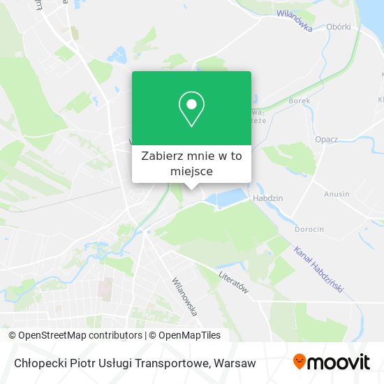 Mapa Chłopecki Piotr Usługi Transportowe