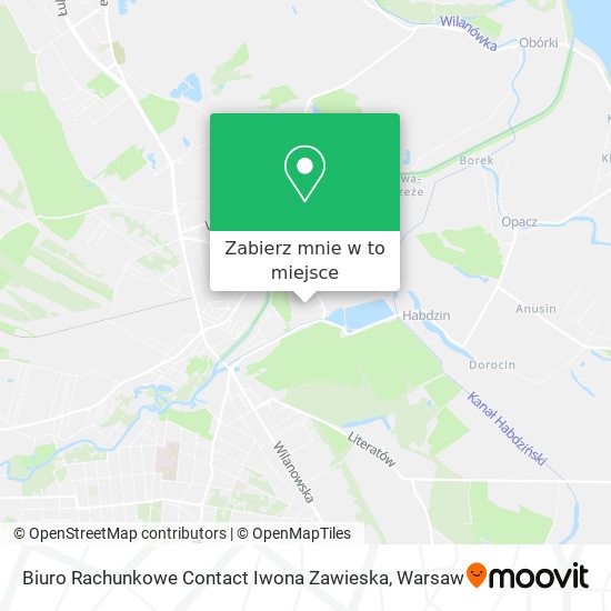 Mapa Biuro Rachunkowe Contact Iwona Zawieska