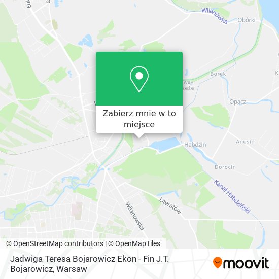 Mapa Jadwiga Teresa Bojarowicz Ekon - Fin J.T. Bojarowicz