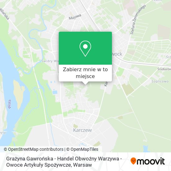 Mapa Grażyna Gawrońska - Handel Obwoźny Warzywa - Owoce Artykuły Spożywcze