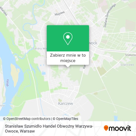 Mapa Stanisław Szumidło Handel Obwoźny Warzywa-Owoce