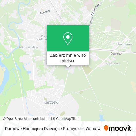 Mapa Domowe Hospicjum Dziecięce Promyczek