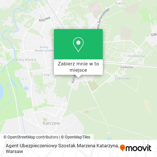 Mapa Agent Ubezpieczeniowy Szostak Marzena Katarzyna