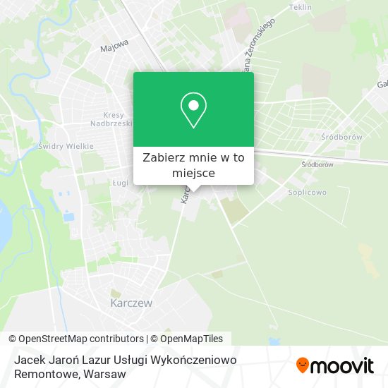 Mapa Jacek Jaroń Lazur Usługi Wykończeniowo Remontowe