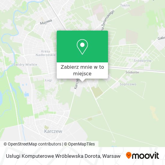 Mapa Usługi Komputerowe Wróblewska Dorota