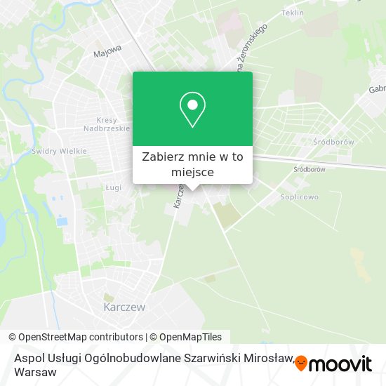 Mapa Aspol Usługi Ogólnobudowlane Szarwiński Mirosław