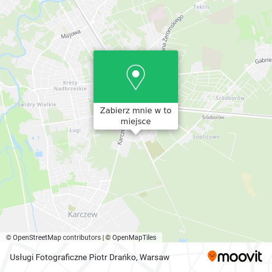 Mapa Usługi Fotograficzne Piotr Drańko